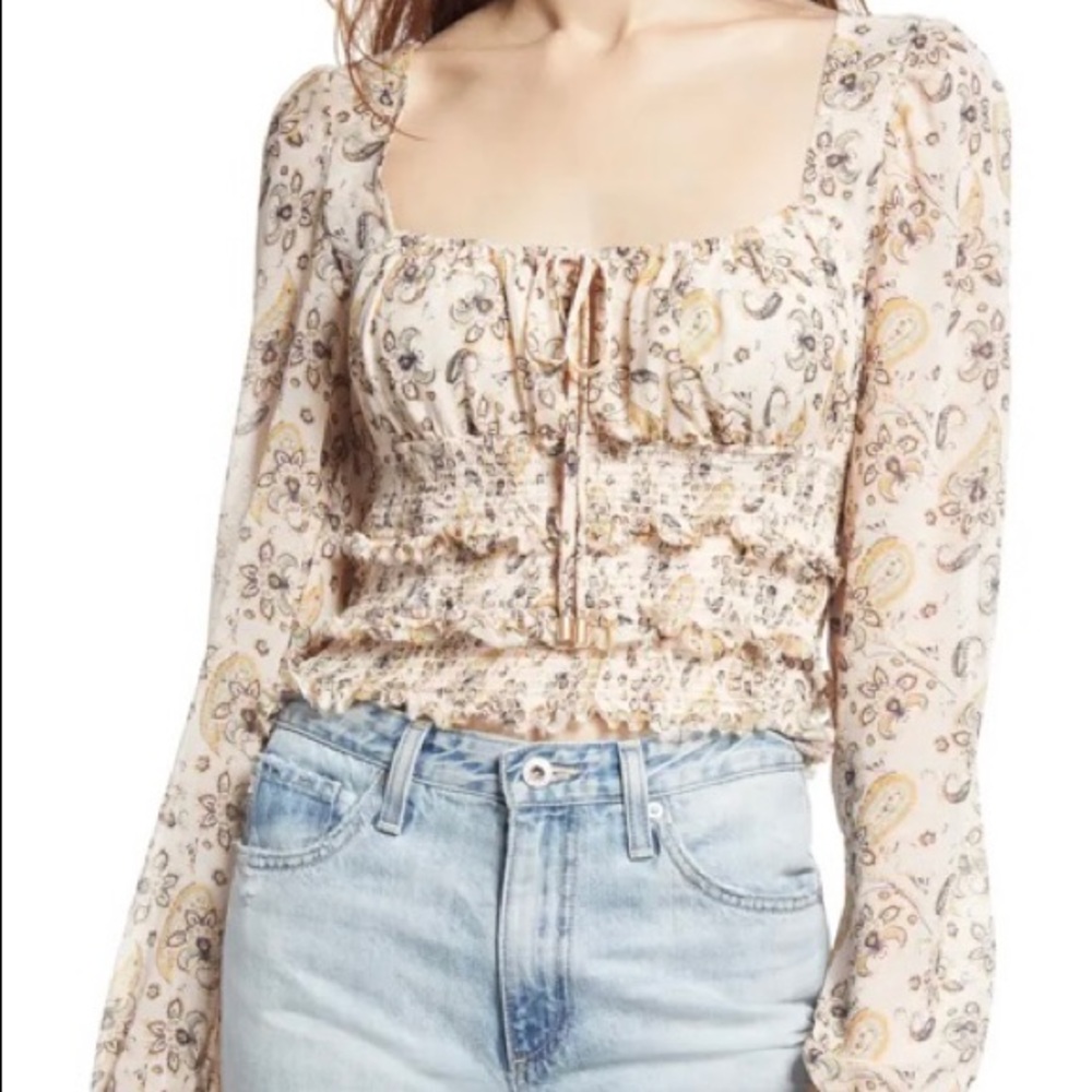 Free People Lolita Floral Blouse